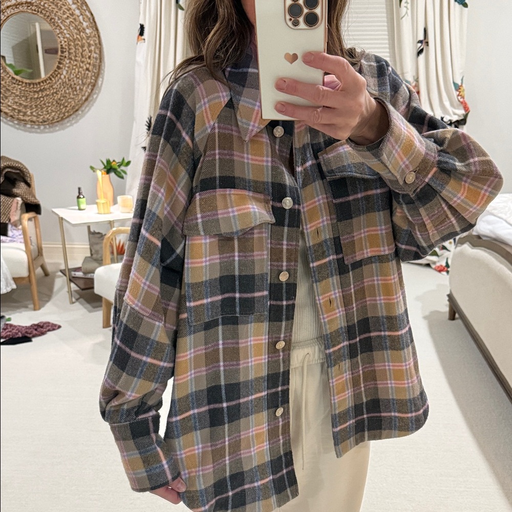 Plaid Button-Up Shirt